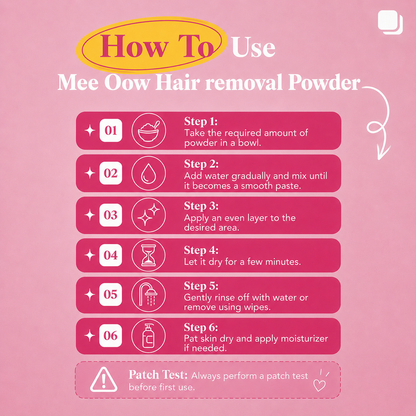 Mee Oow Hair Removal Wax Powder Pack of 2