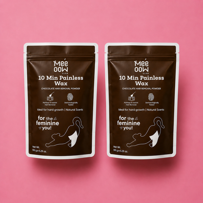 Mee Oow Club 10 Min Painless Wax | Chocolate Hair Removal Powder (150g)