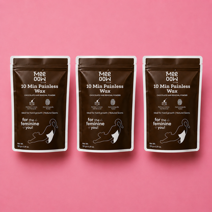 Mee Oow Club 10 Min Painless Wax | Chocolate Hair Removal Powder (150g)
